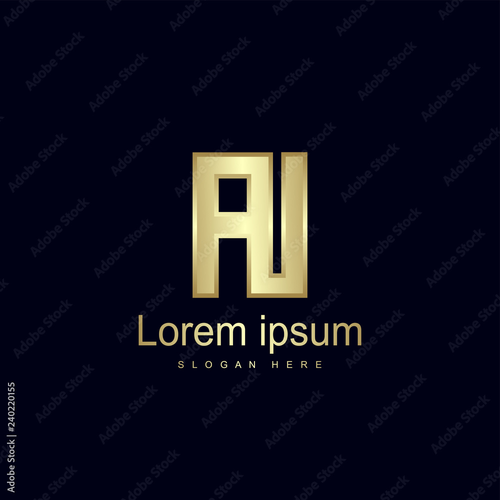 Initial Letter AI Logo Template Vector Design