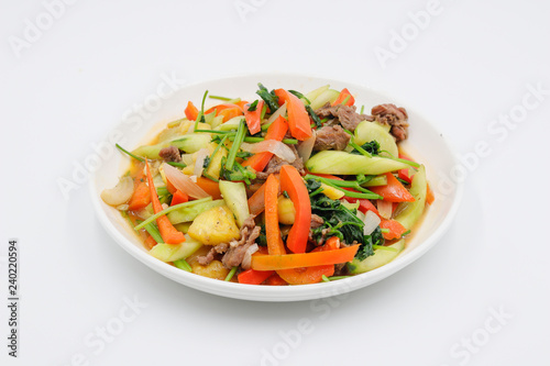 Fried Beef with celery and capsicum