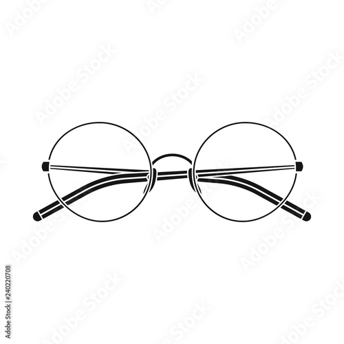 Isolated object of glasses and frame sign. Collection of glasses and accessory vector icon for stock.