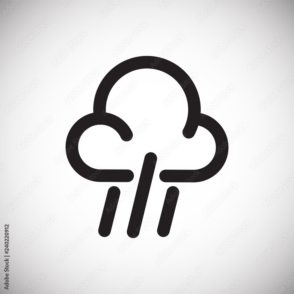 Weather rain icon on white background for graphic and web design, Modern simple vector sign. Internet concept. Trendy symbol for website design web button or mobile app Weather rain icon on white background for graphic and web design, Modern simple vector sign. Internet concept. Trendy symbol for website design web button or mobile app