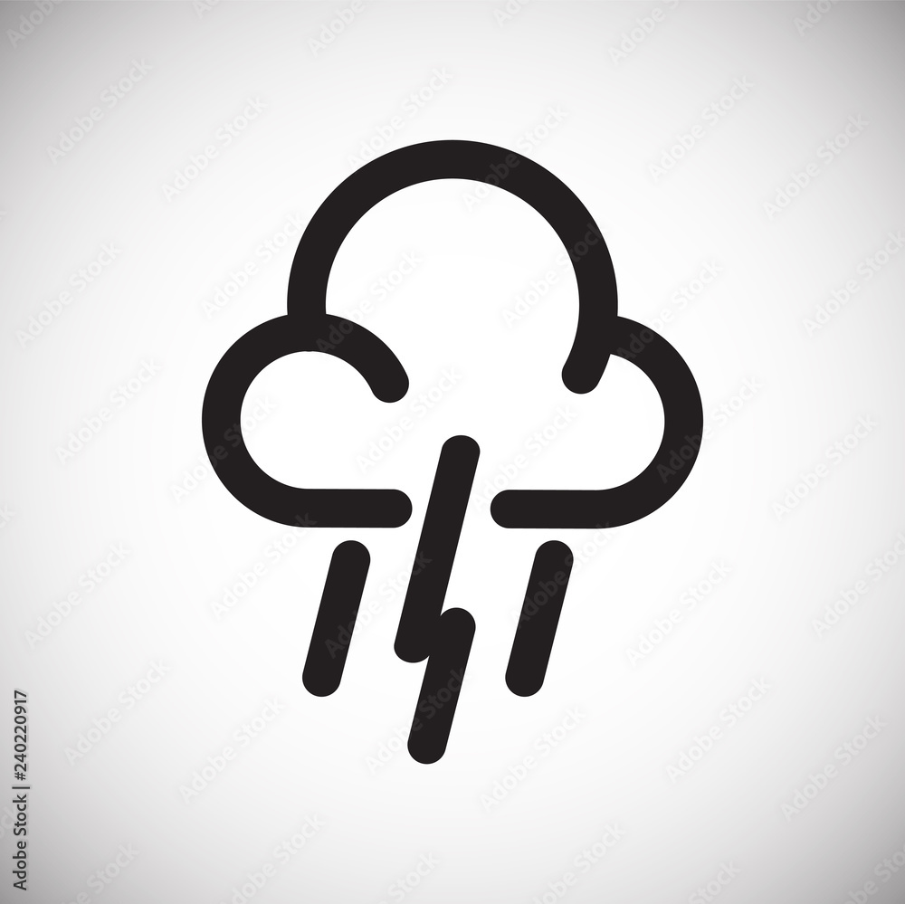 Weather lightning icon on white background for graphic and web design, Modern simple vector sign. Internet concept. Trendy symbol for website design web button or mobile app Weather lightning icon on white background for graphic and web design, Modern simple vector sign. Internet concept. Trendy symbol for website design web button or mobile app