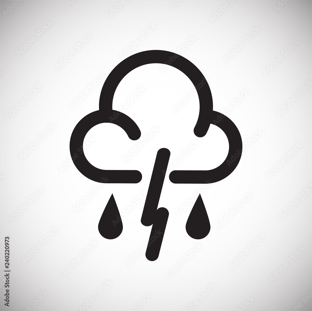 Weather lightning icon on white background for graphic and web design, Modern simple vector sign. Internet concept. Trendy symbol for website design web button or mobile app Weather lightning icon on white background for graphic and web design, Modern simple vector sign. Internet concept. Trendy symbol for website design web button or mobile app