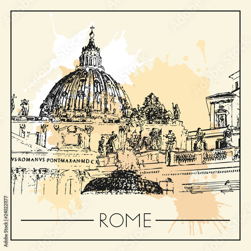 Graphic illustration with decorative architecture 31