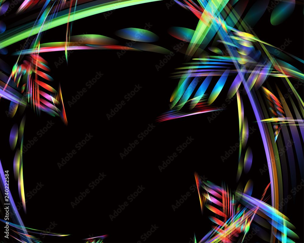 Fototapeta premium Colorful vector design with black background