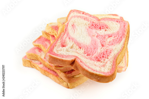 sliced pink bread