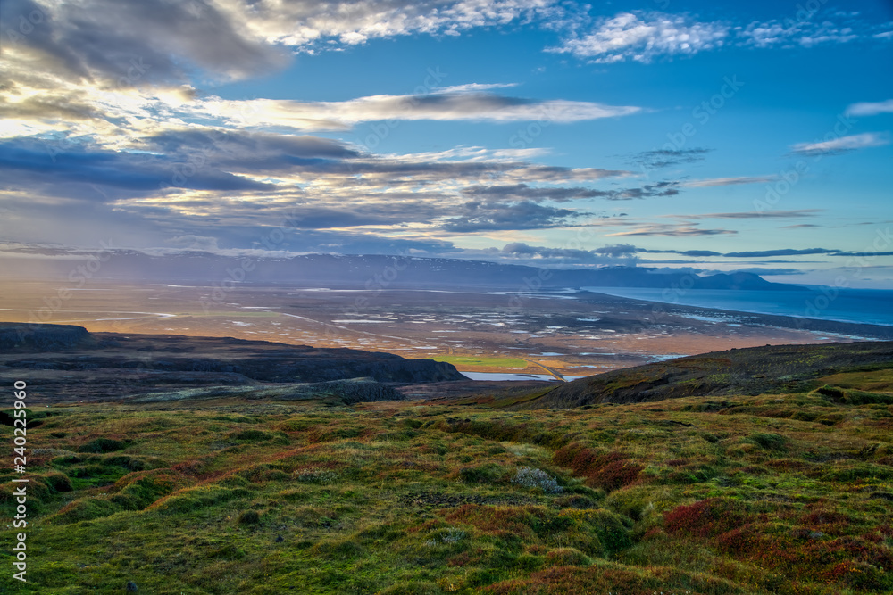 Iceland scenic coastal plain