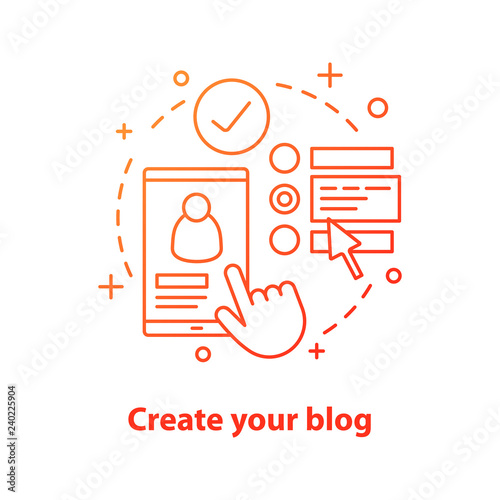Create account concept icon