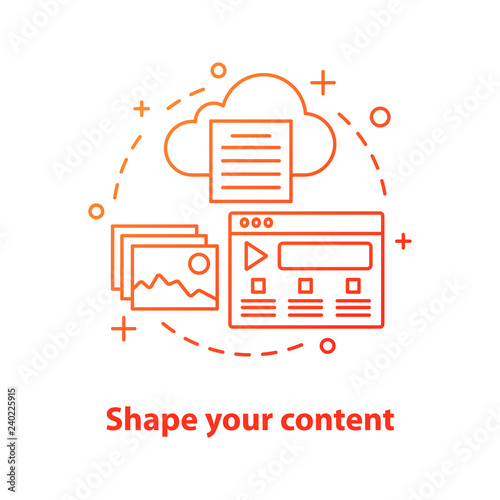 Content sharing concept icon