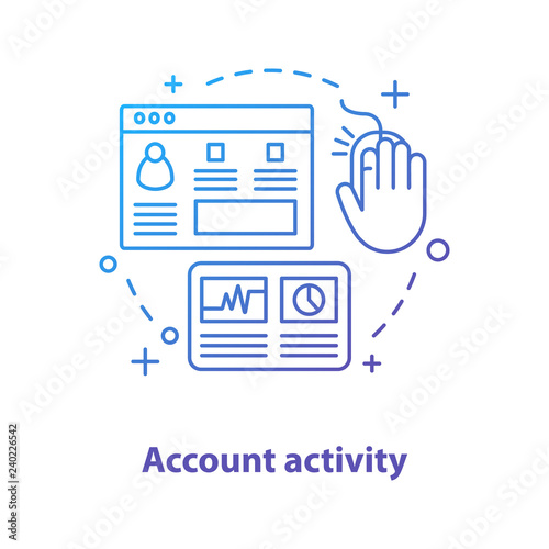 Account activity concept icon