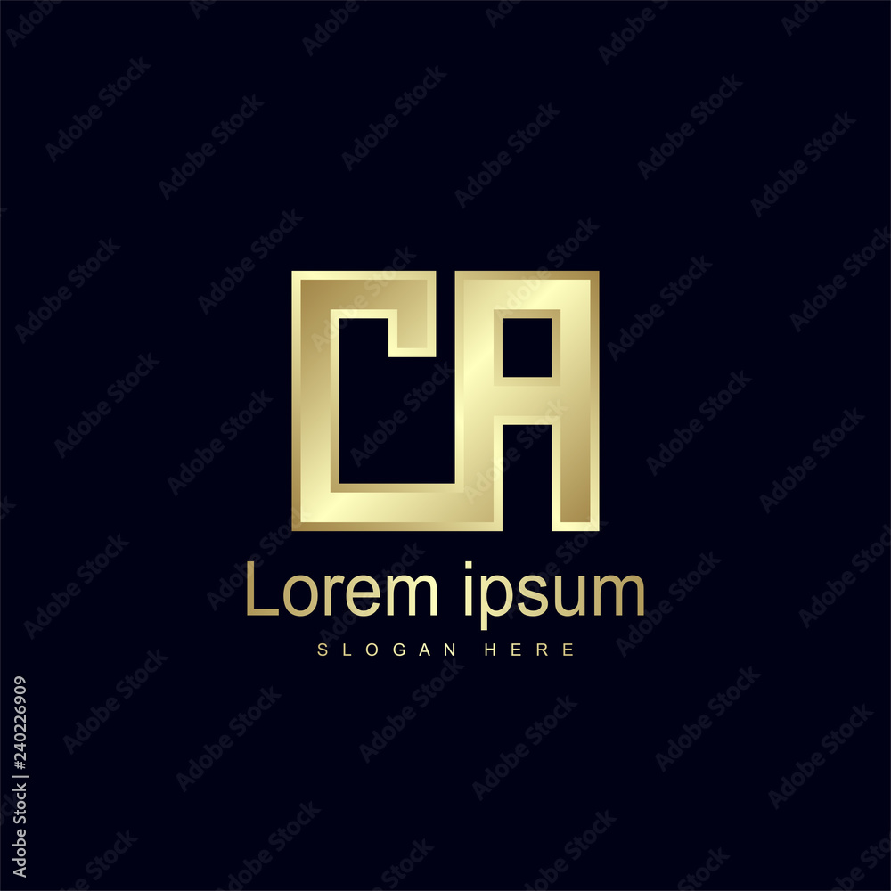 Initial Letter CA Logo Template Vector Design Initial Letter CA Logo Template Vector Design