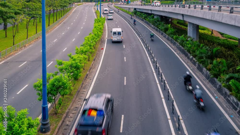 Traffic on highway time lapse, Ho Chi Minh City, Vietnam Traffic on highway time lapse, Ho Chi Minh City, Vietnam