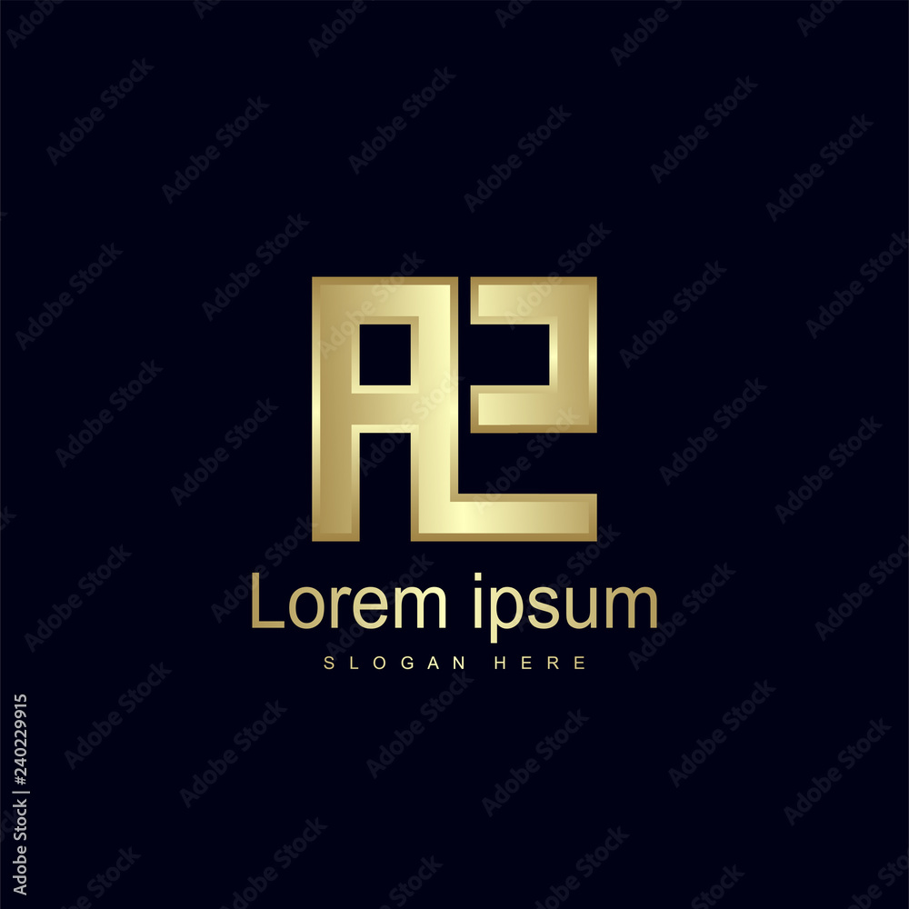 Initial Letter AZ Logo Template Vector Design