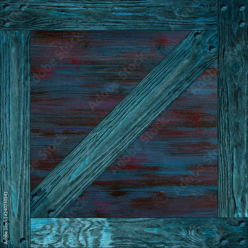 Seamless texture of the wooden box blue