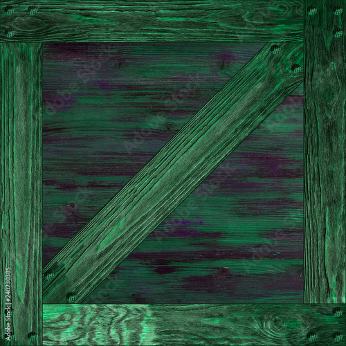 Seamless texture of the wooden box green