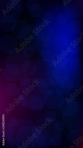 Blockchain Technology Background. Digital Tehnology Backdrop. Vertical Template BG for Mobile Device. Futuristic Cyberspace with Hexagon Fractals. Vector Technology Blockchain Background. © litvinovaelena86