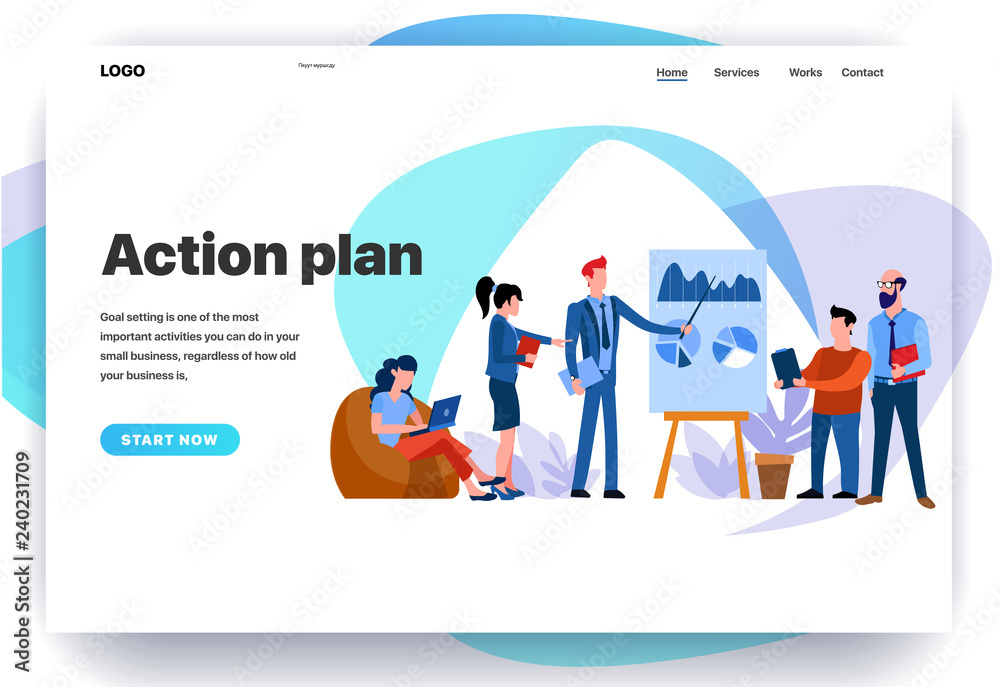 Web page design templates for teamwork, action plan, meeting. Modern vector illustration concepts for website and mobile website development Web page design templates for teamwork, action plan, meeting. Modern vector illustration concepts for website and mobile website development