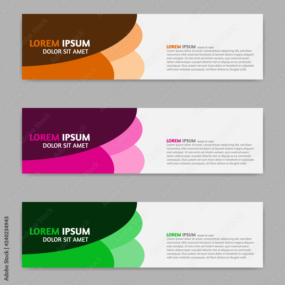 Fototapeta premium Abstract design banner template, background, modern vector design