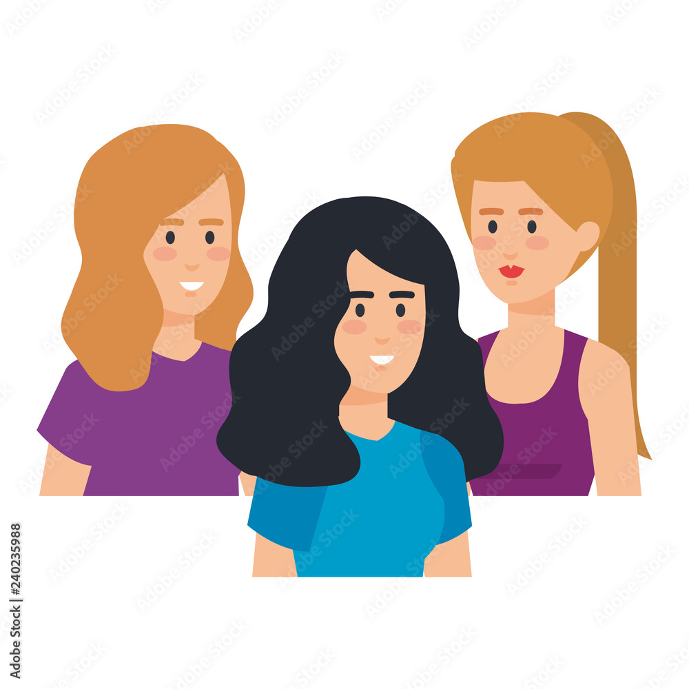group of businesswomen avatars characters group of businesswomen avatars characters
