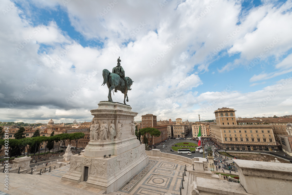 Altare della Patria or Monumento Nazionale a Vittorio Emanuele II, Piazza Venezia in Rome, Italy - Image