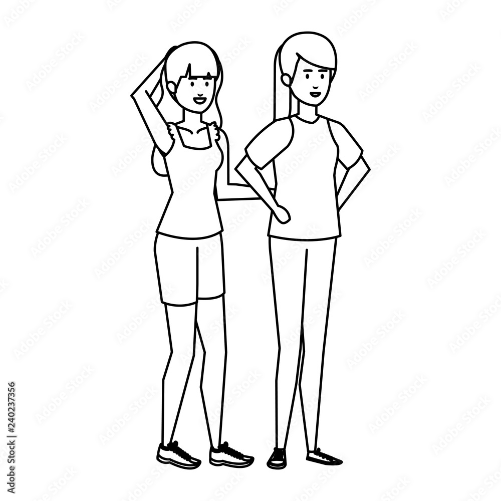 couple girls avatars characters couple girls avatars characters