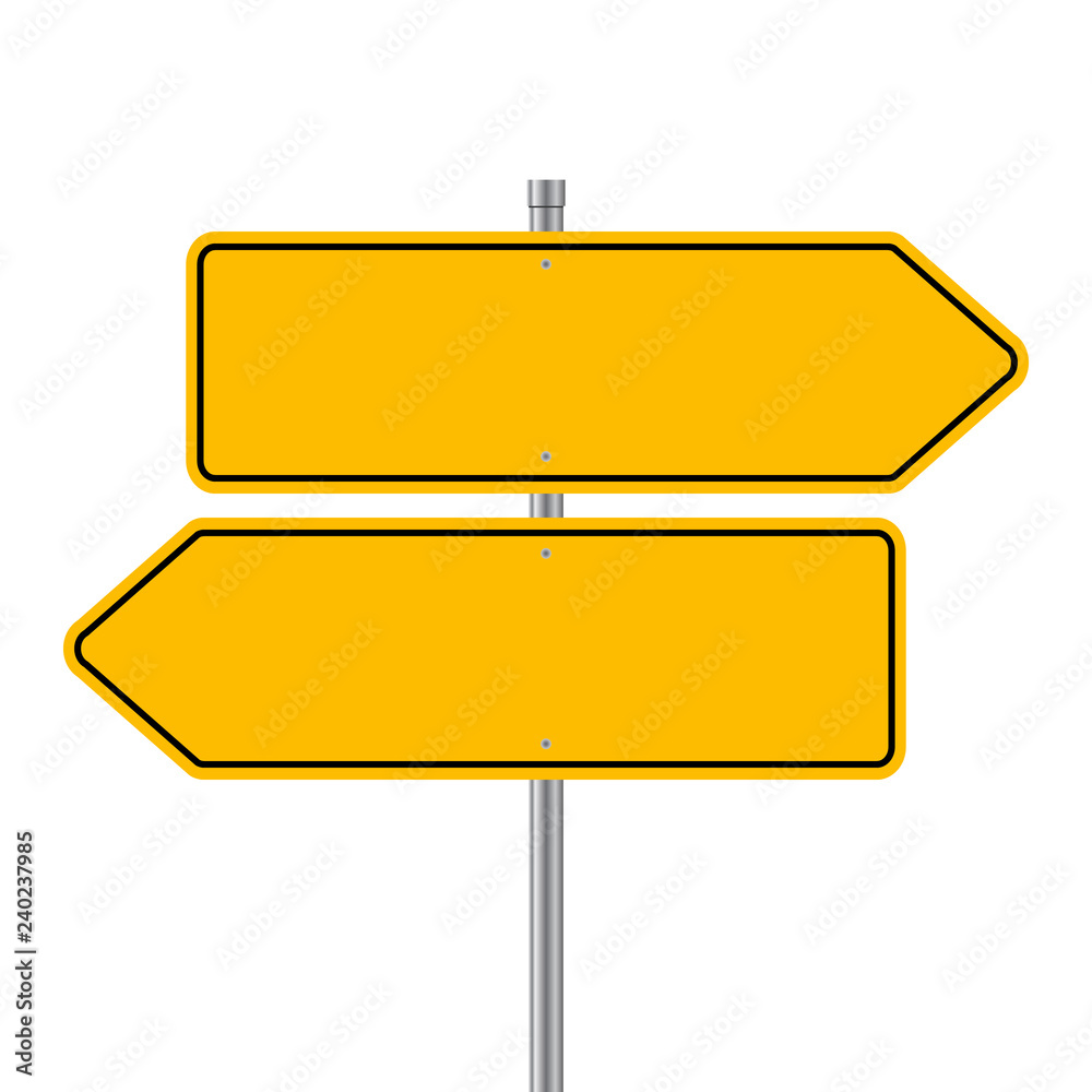 Road signs blank icon. Vector plate road signs template for direction Road signs blank icon. Vector plate road signs template for direction