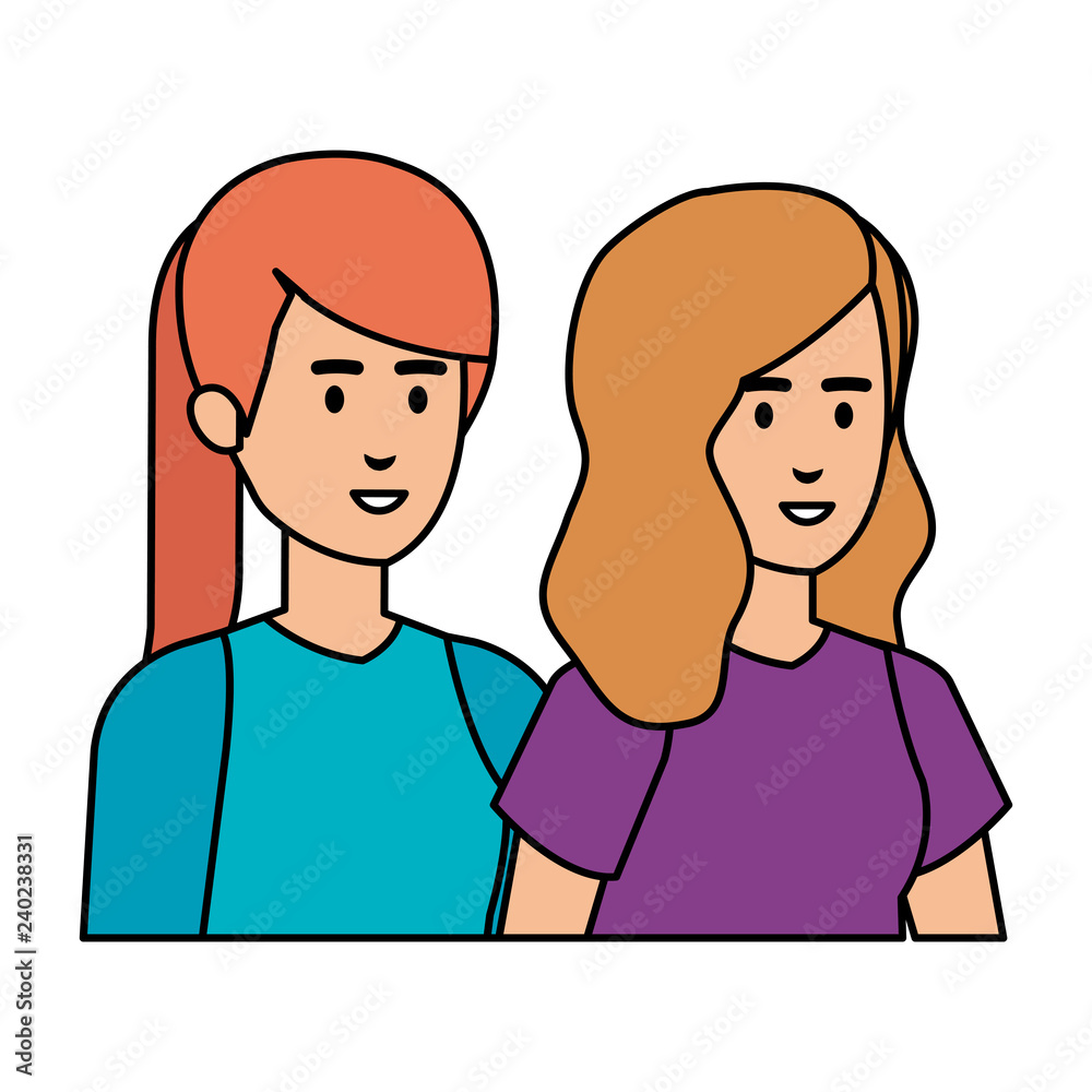 couple girls avatars characters couple girls avatars characters