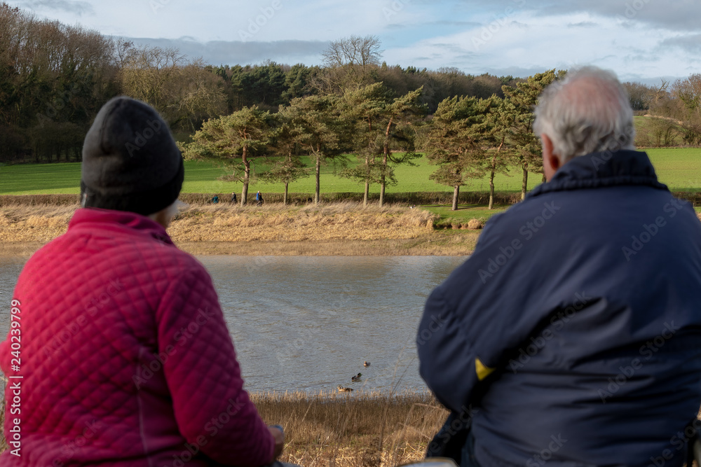 Elderly Couple Enjoying The View