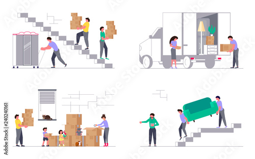  Moving truck with movers