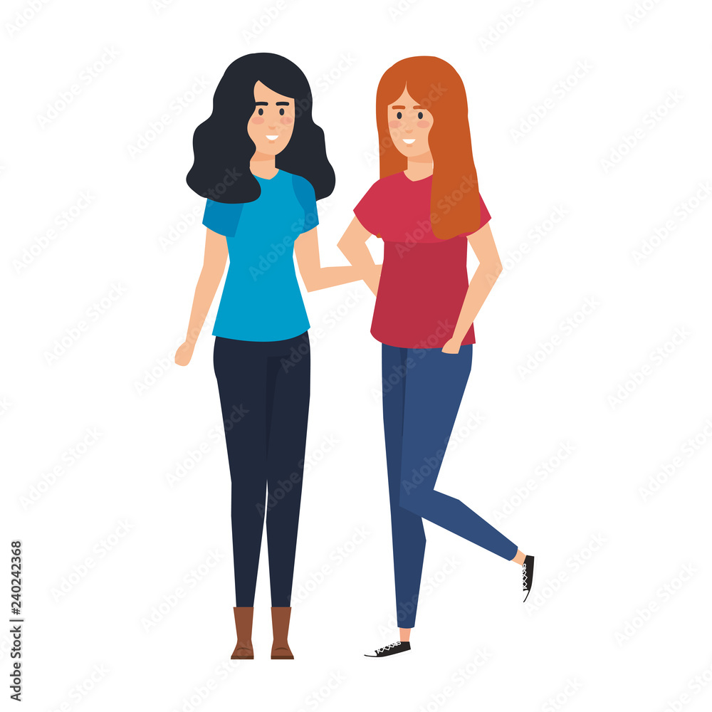 couple of women characters couple of women characters