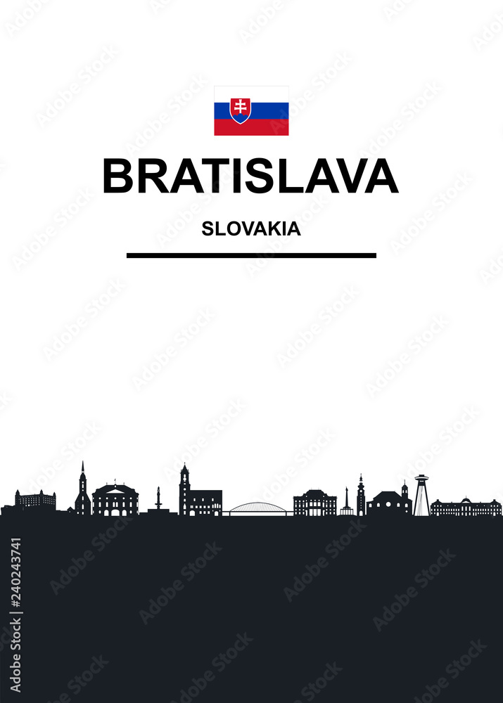 Naklejka premium Bratislava Silhouette
