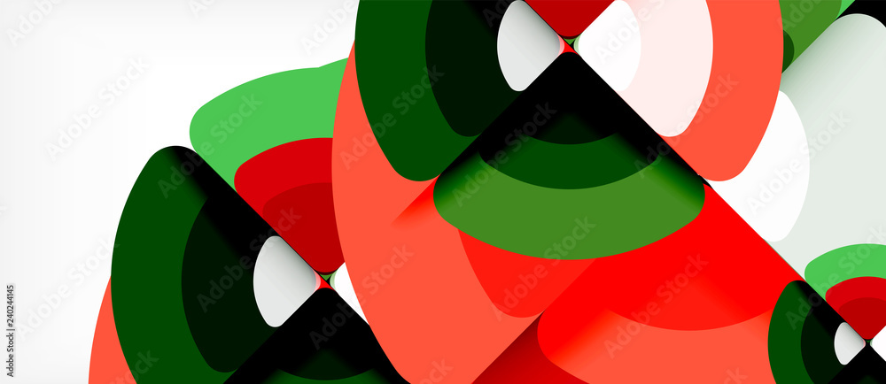 Circles and triangles design abstract background