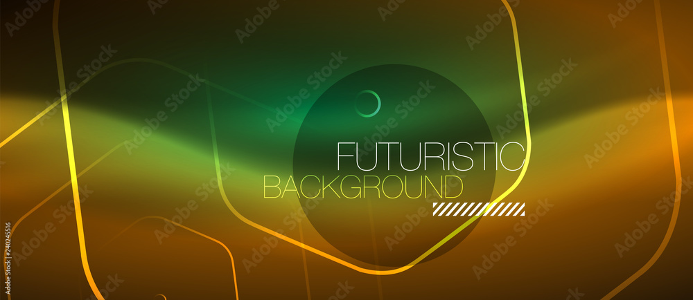 Neon glowing wave, magic energy and light motion background. Vector wallpaper template Neon glowing wave, magic energy and light motion background. Vector wallpaper template