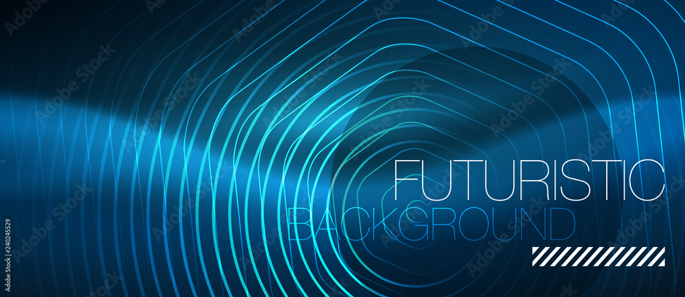 Neon glowing lines, magic energy space blue light concept, abstract background wallpaper design Neon glowing lines, magic energy space blue light concept, abstract background wallpaper design
