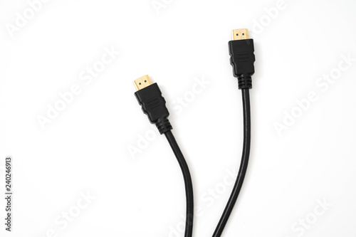 hdmi cable isolated on white photo