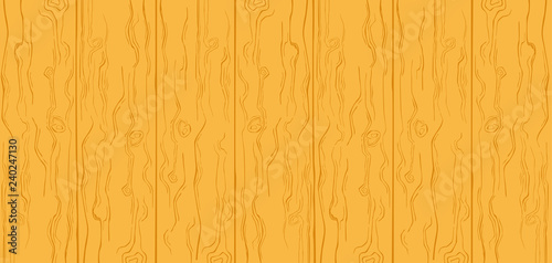 Wood texture. Orange color. Simple cartoon wooden planks. Summer background. Beautiful template. Vertical orientation. Flat style vector illustration.