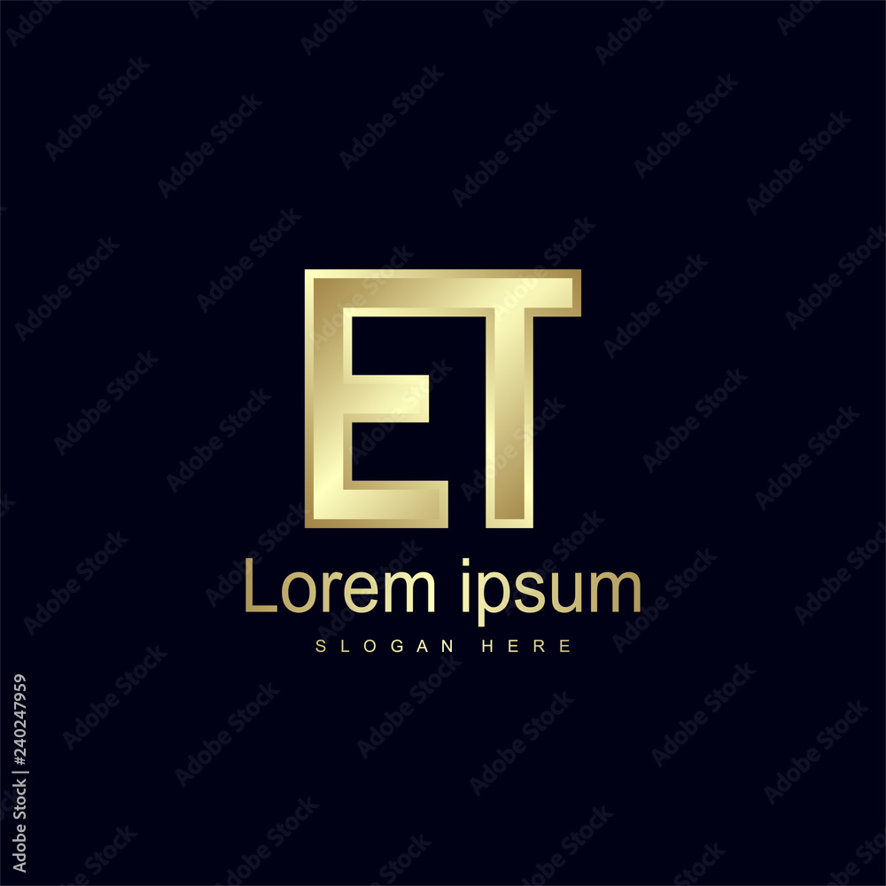 Initial Letter ET Logo Template Vector Design Initial Letter ET Logo Template Vector Design