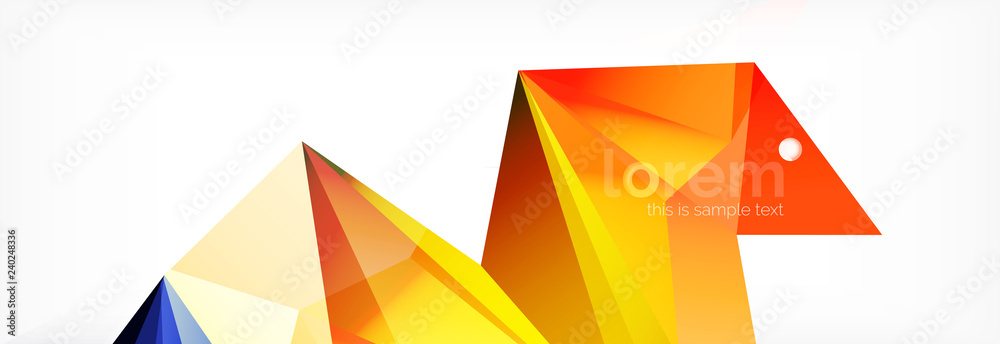 Modern geometric background. Poster template with polygonal elements Modern geometric background. Poster template with polygonal elements