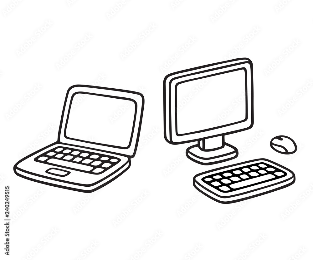 Laptop computer drawing