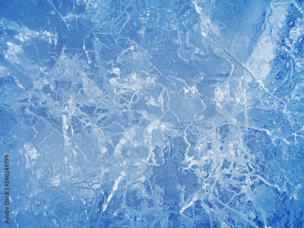 Blue ice texture.