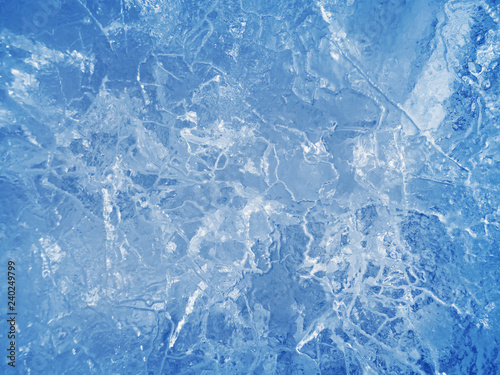 Blue ice texture.