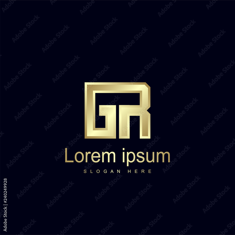 Initial Letter GR Logo Template Vector Design Initial Letter GR Logo Template Vector Design
