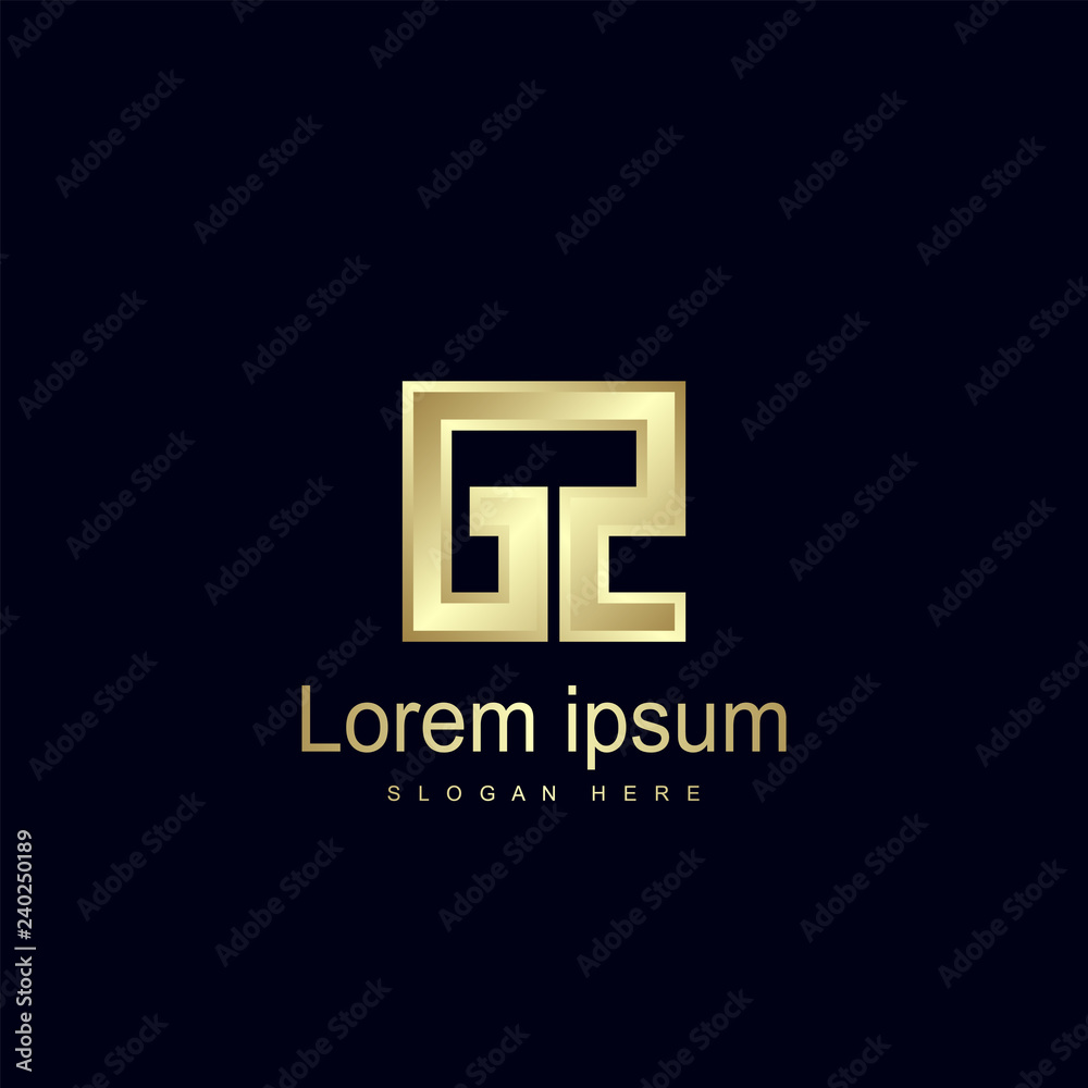 Initial Letter GZ Logo Template Vector Design