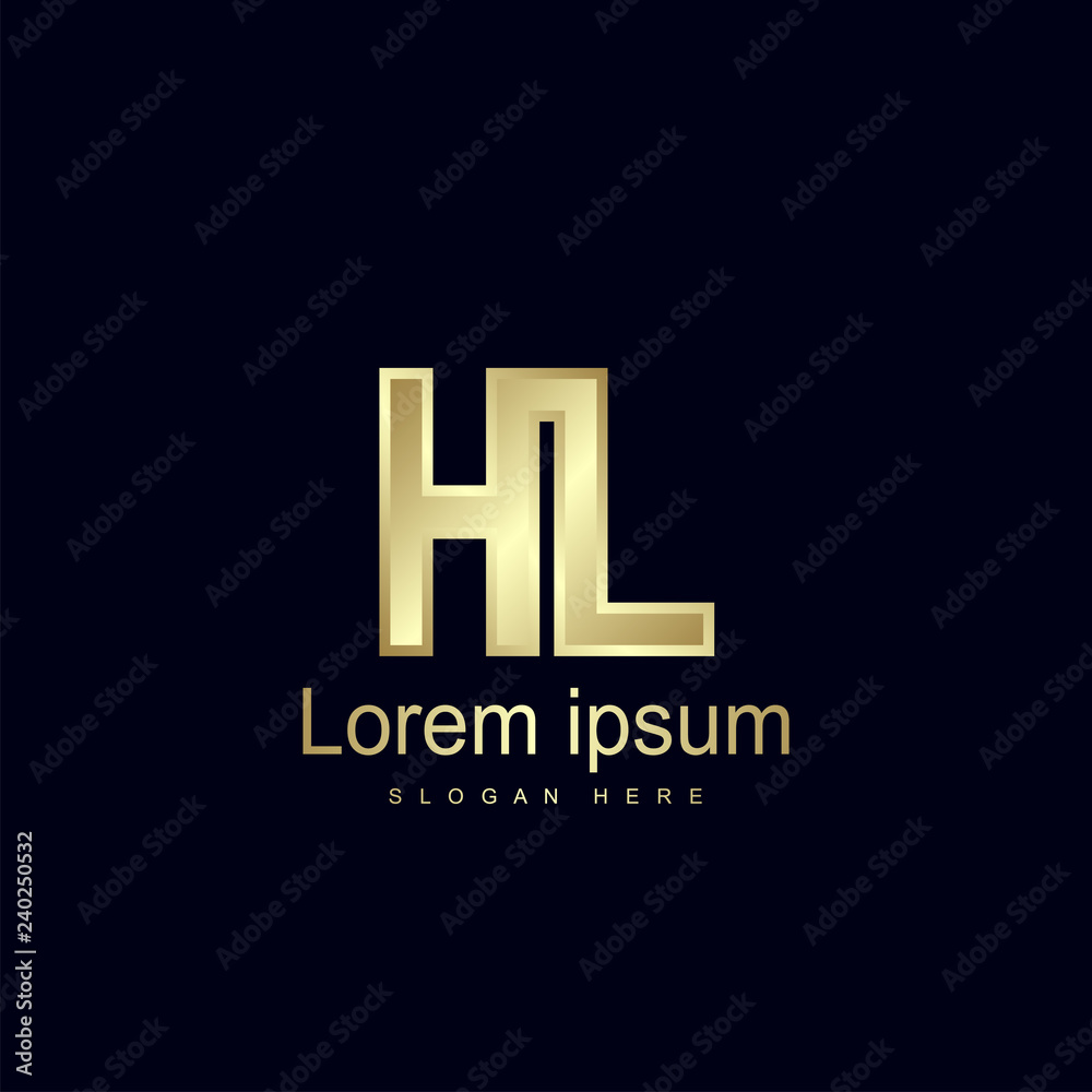 Initial Letter HL Logo Template Vector Design Initial Letter HL Logo Template Vector Design