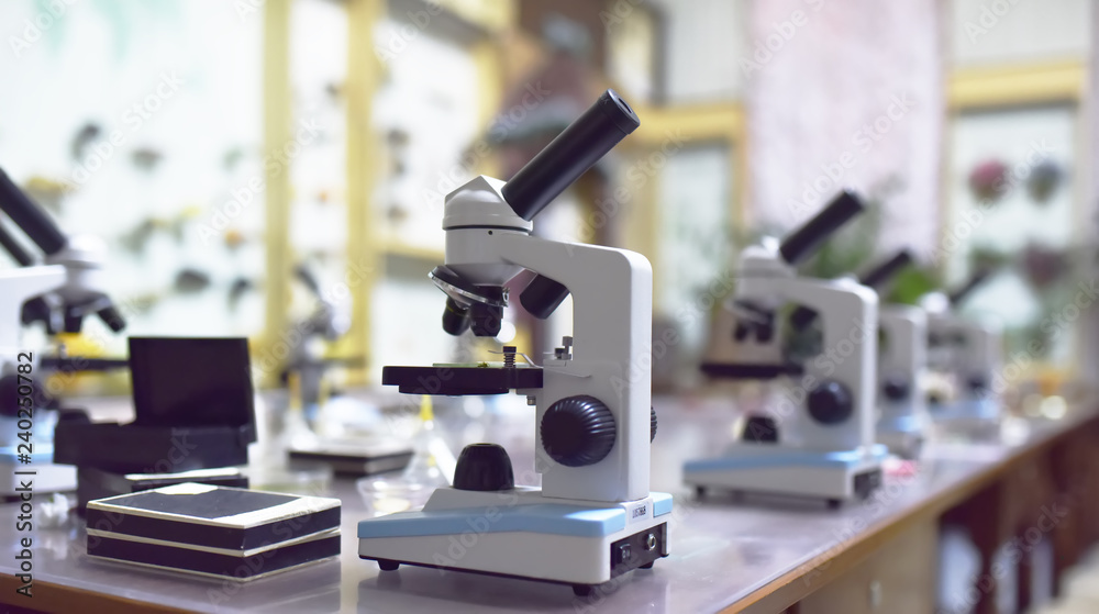 microscopes in the biological laboratory
microscopes in the biological laboratory