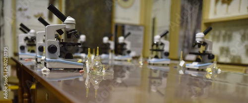 microscopes in the biological laboratory

