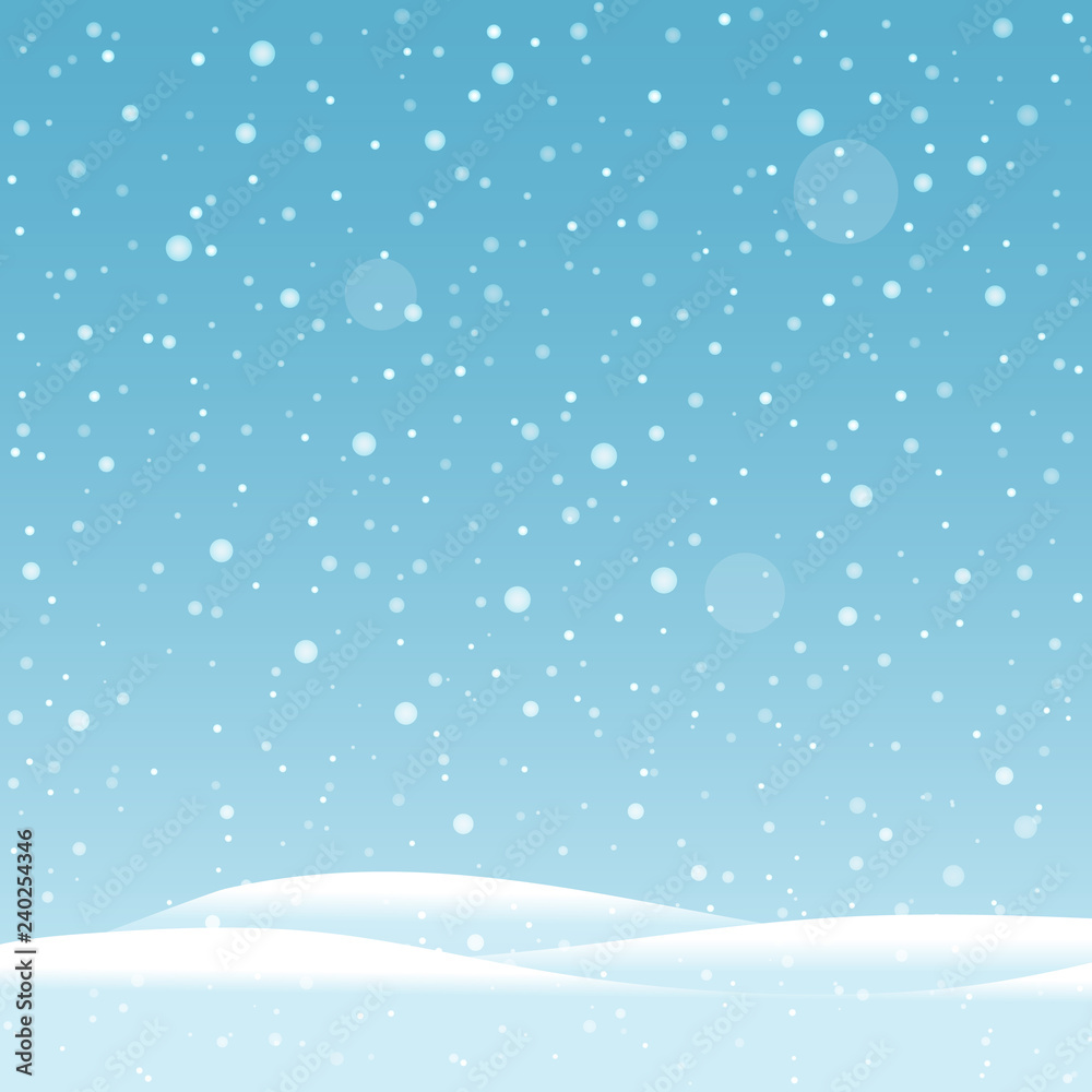 Winter play with snowdrifts and falling snow. Winter play with snowdrifts and falling snow.