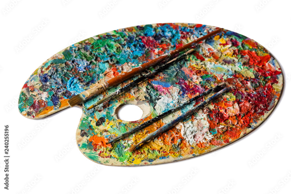 Colorful palette on a white background Colorful palette on a white background