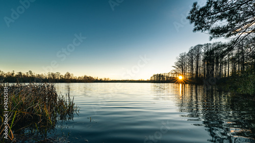 Sunset from the shore of the Northwest River in Chesapeake Virginia photo