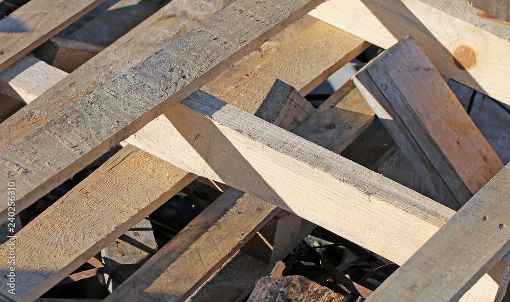 wooden pallets in a material landfill wooden pallets in a material landfill