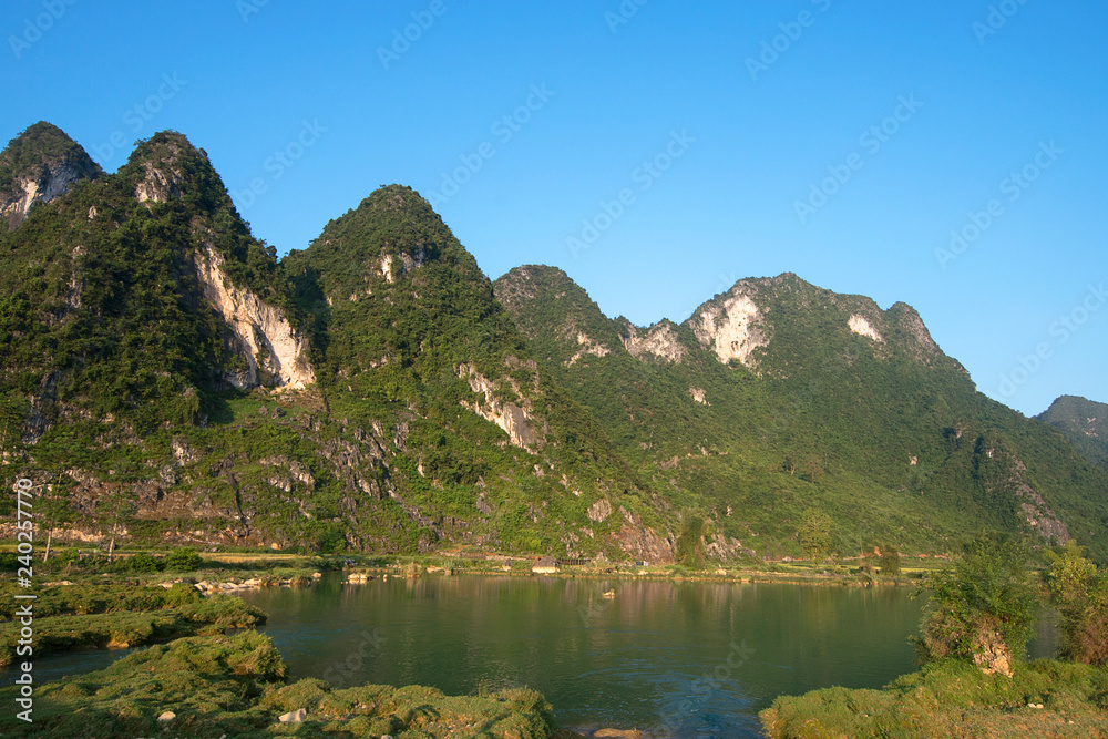 Karst mountains near Ban Gioc, Cao Bang province, Vietnam Karst mountains near Ban Gioc, Cao Bang province, Vietnam